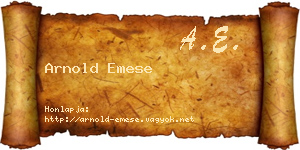 Arnold Emese névjegykártya